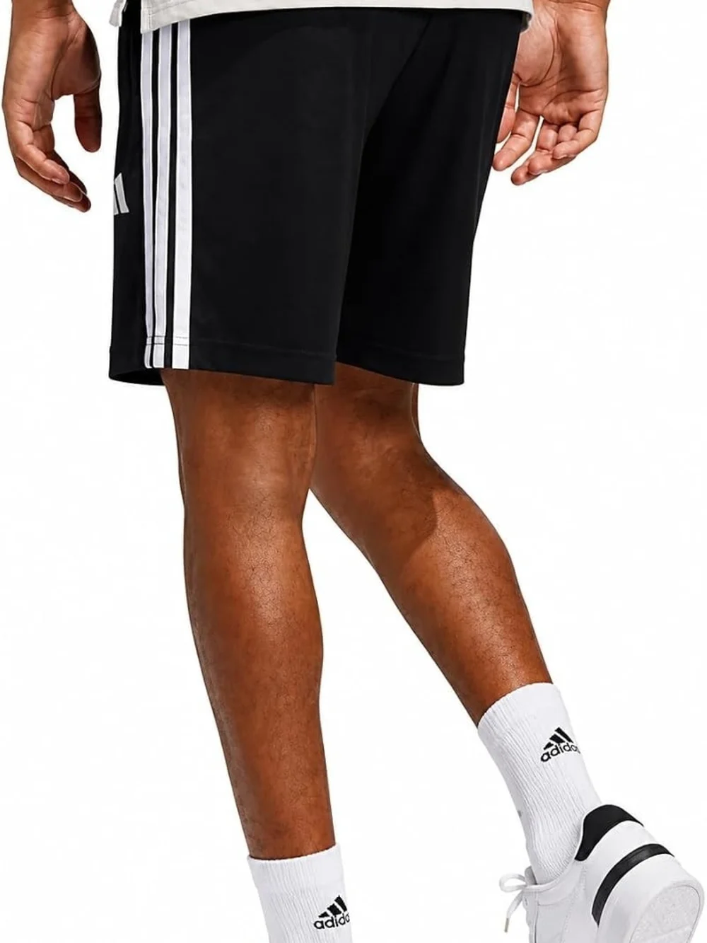 Adidas Men's Black 3-Stripes Athletic Shorts